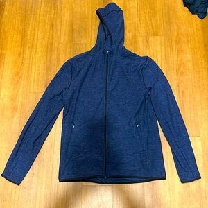 Lululemon Men’s Soft Jersey Long Sleeve Hoodie, Navy Blue, Size Large